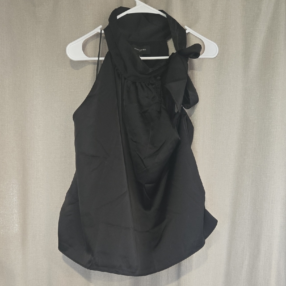 NWT Banana Republic Black Silky Sleeveless Top